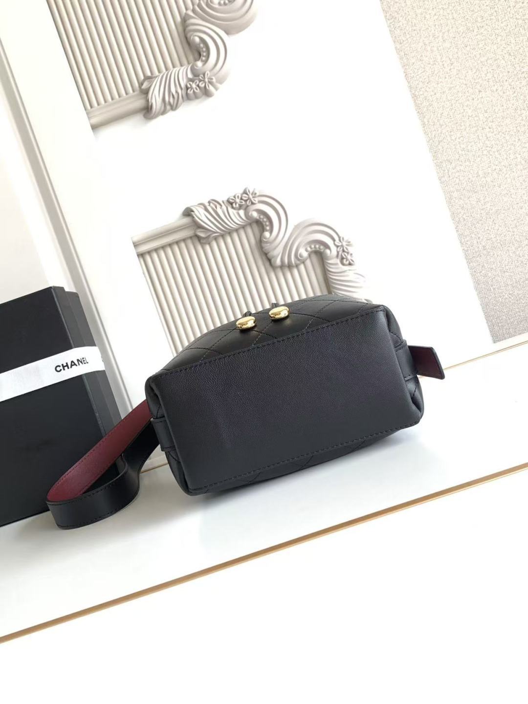 Chanel 2026 Bucket Bag Suede Leather 385786