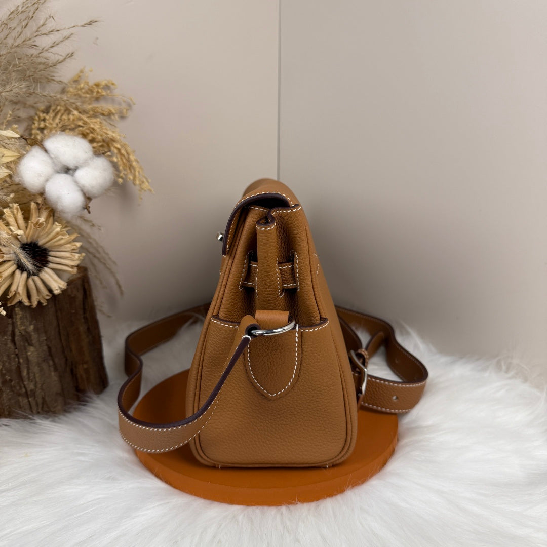 High-end Hermes 2026 Kelly Messenger 25cm Bag Togo Leather