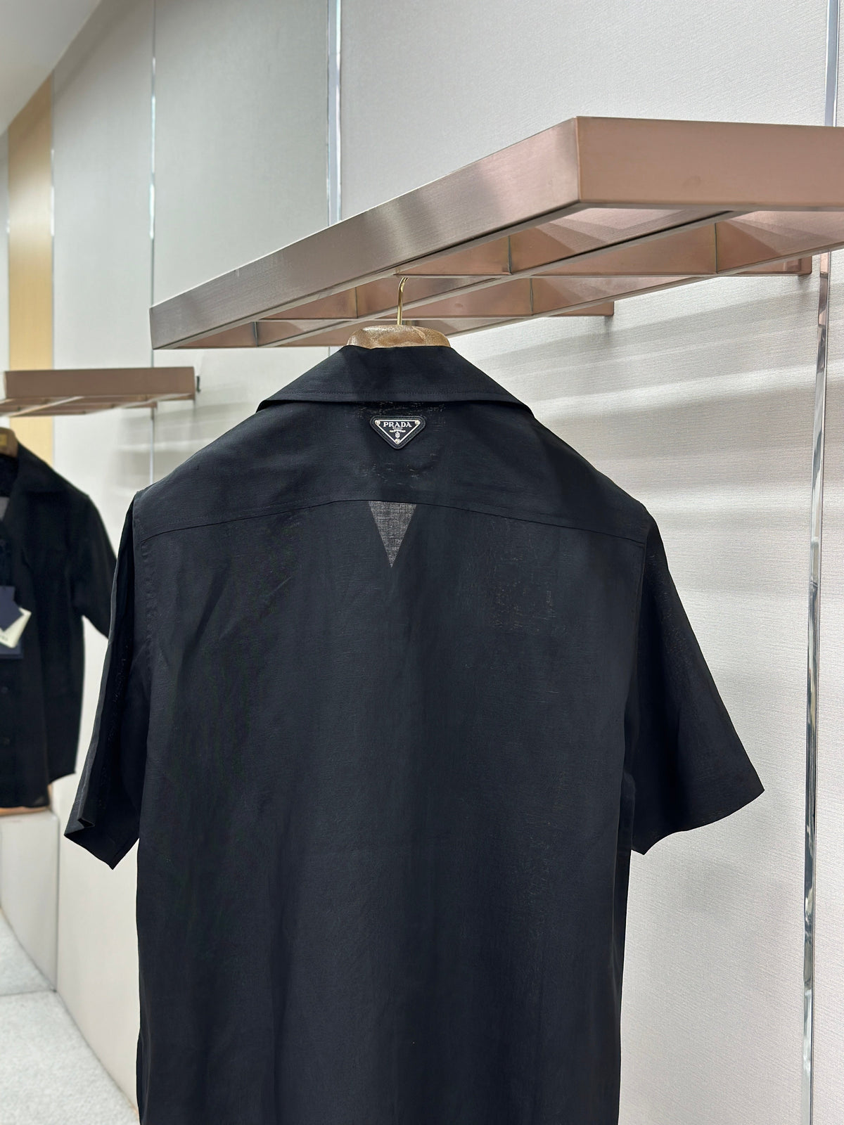 PRA 2026 Men's  Linen Short-Sleeve T-Shirt Black Fabric 917702