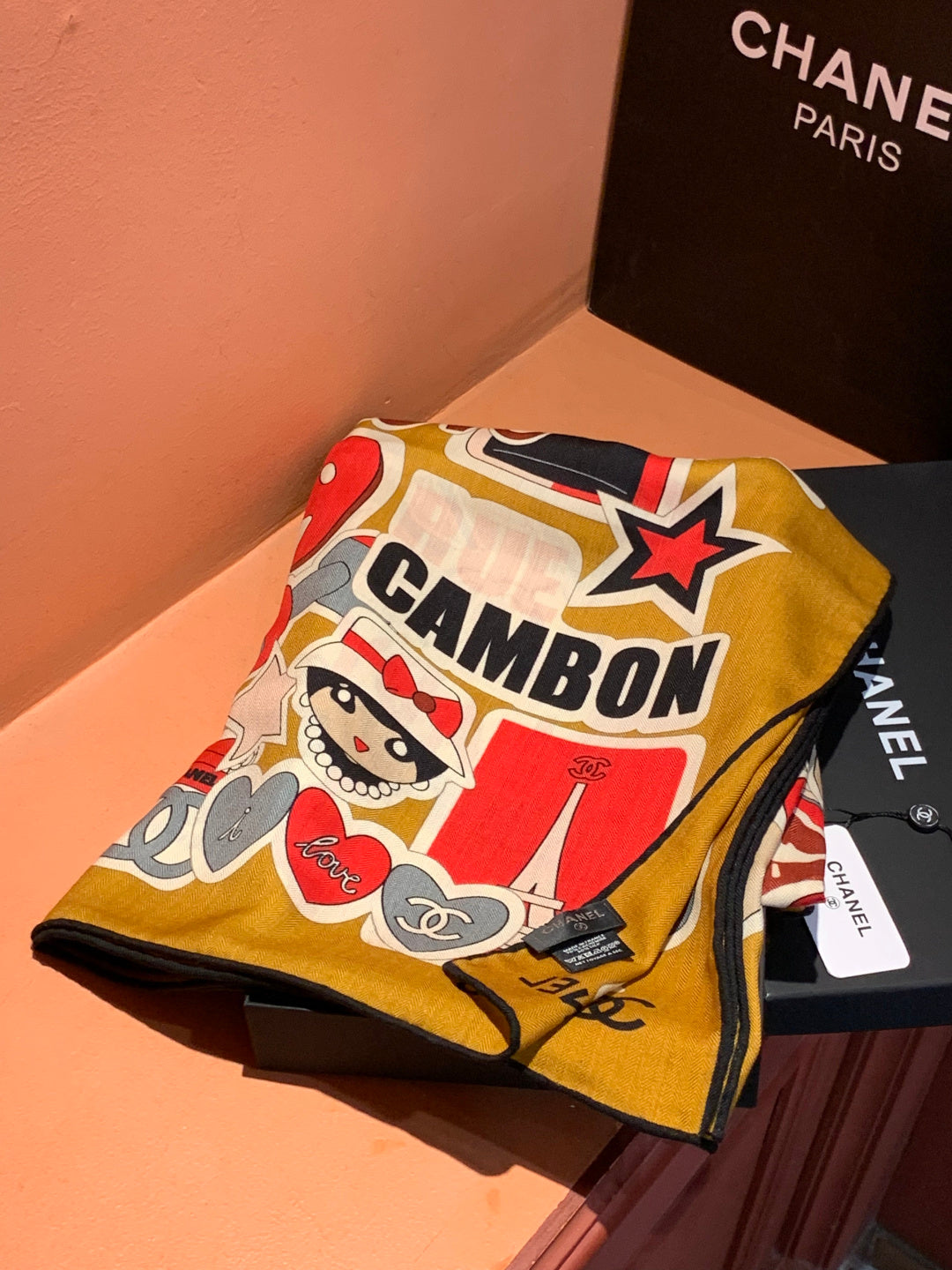 CC 25 Reversible Scarf 135cm Brown Colorful Cashmere 969146