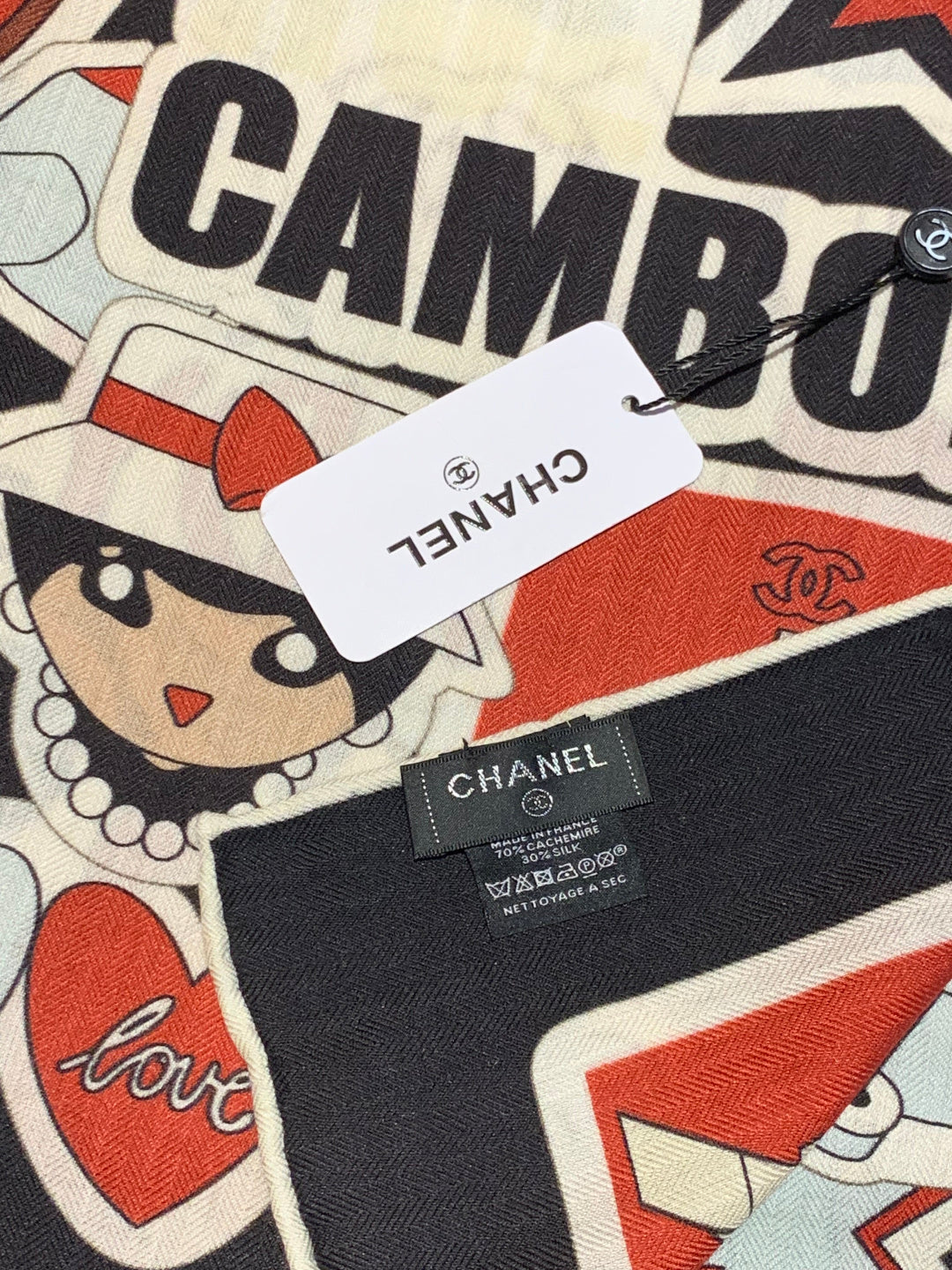 CC 25 Reversible Scarf 135cm Red Colorful Cashmere 969147