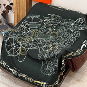 HM 25s Amazing Reversible Scarf 140cm Dark Green Cashmere Silk 970959