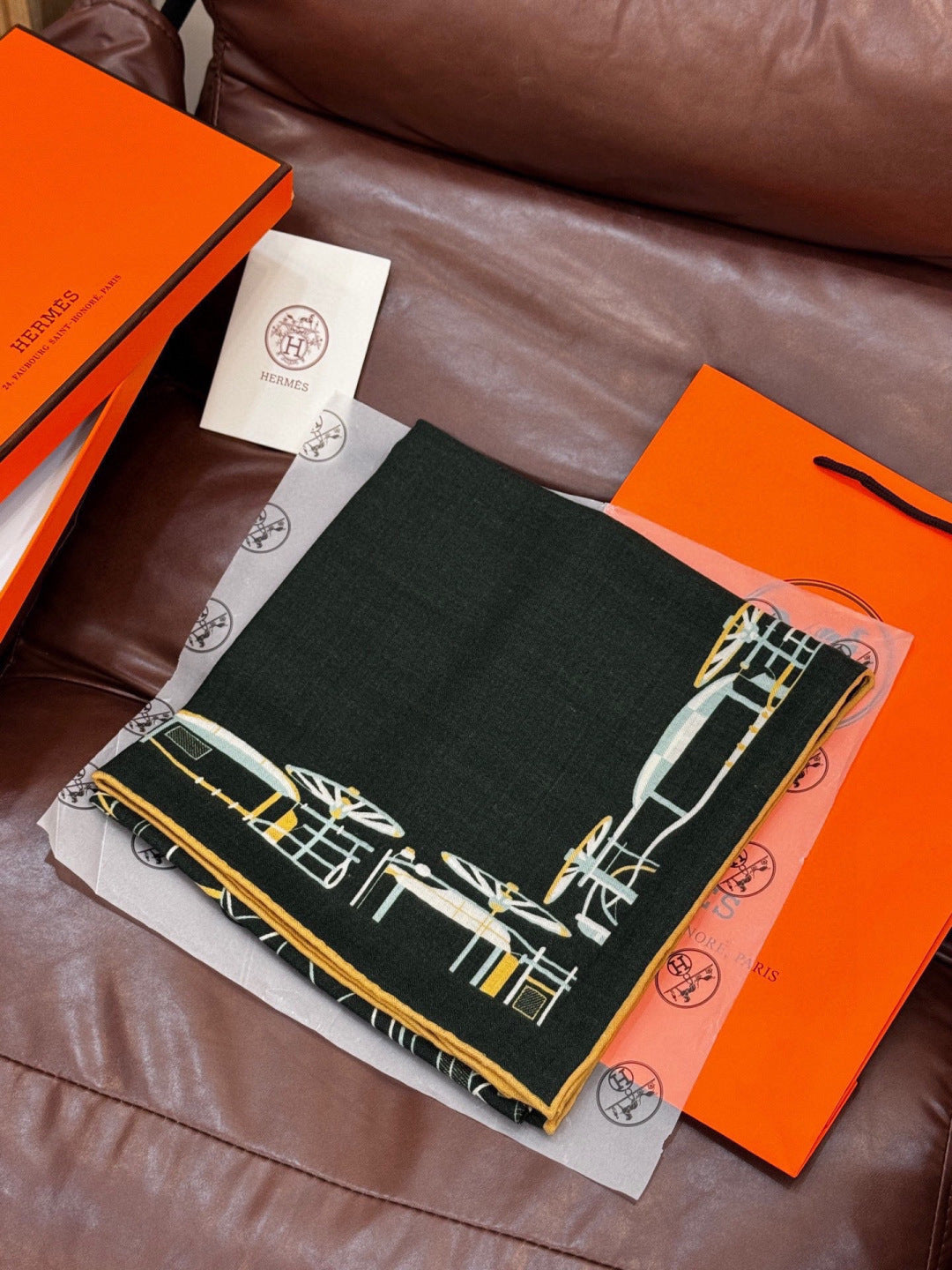 HM 25s Amazing Reversible Scarf 140cm Dark Green Cashmere Silk 970959