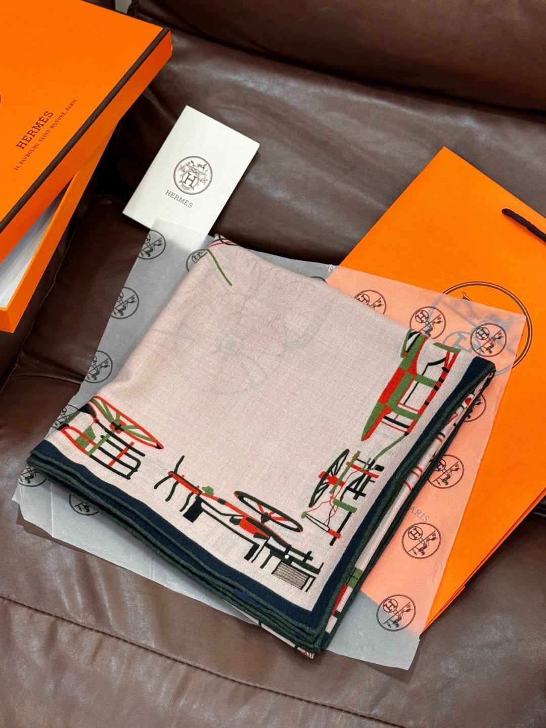 HM 25s Amazing Reversible Scarf 140cm Light Pink Cashmere Silk 970960