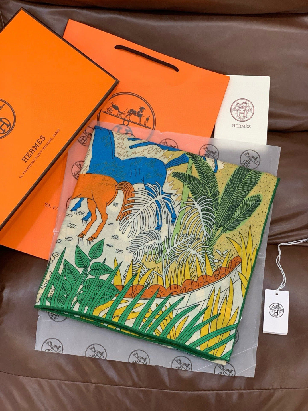 HM 25s The King Scarf 140cm Green Cashmere 973045