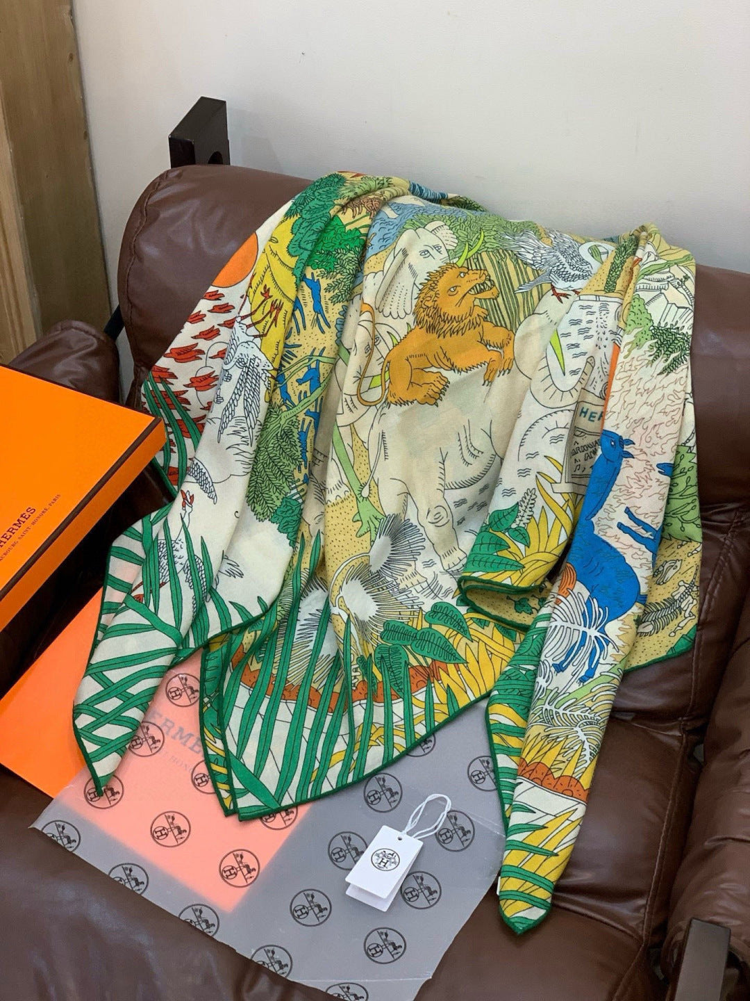 HM 25s The King Scarf 140cm Green Cashmere 973045