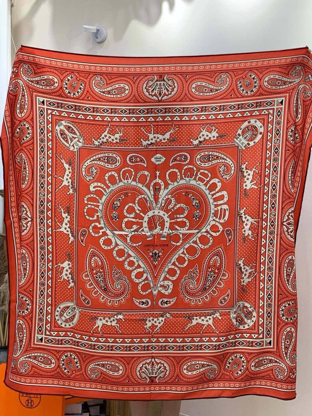 HM 25s Reversible Scarf 140cm Red Cashmere 976275