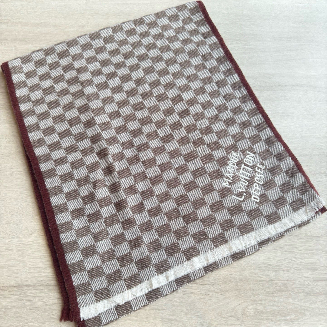 LV Classic Scarf 190cm Light Brown Cashmere 971114