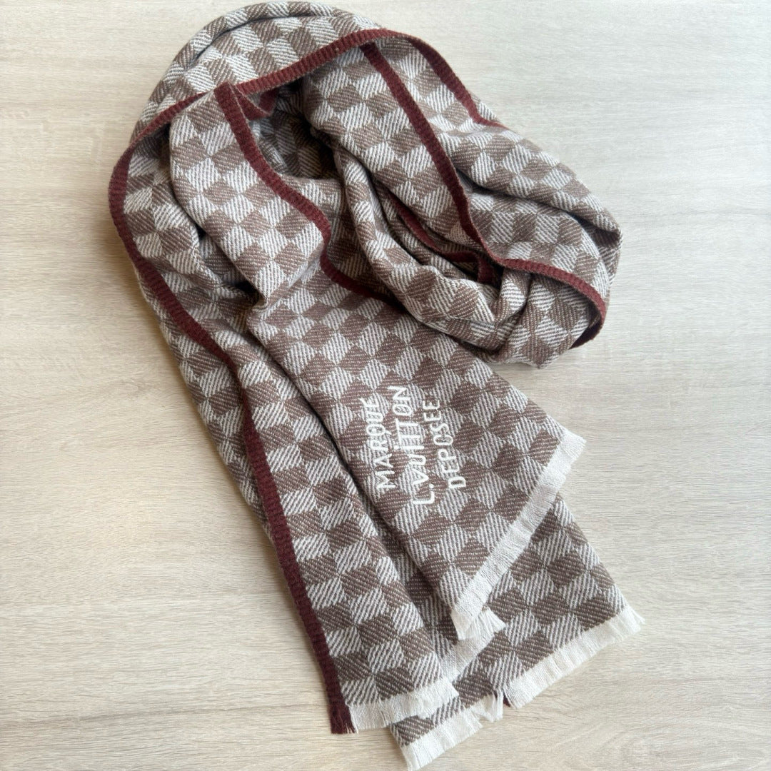 LV Classic Scarf 190cm Light Brown Cashmere 971114