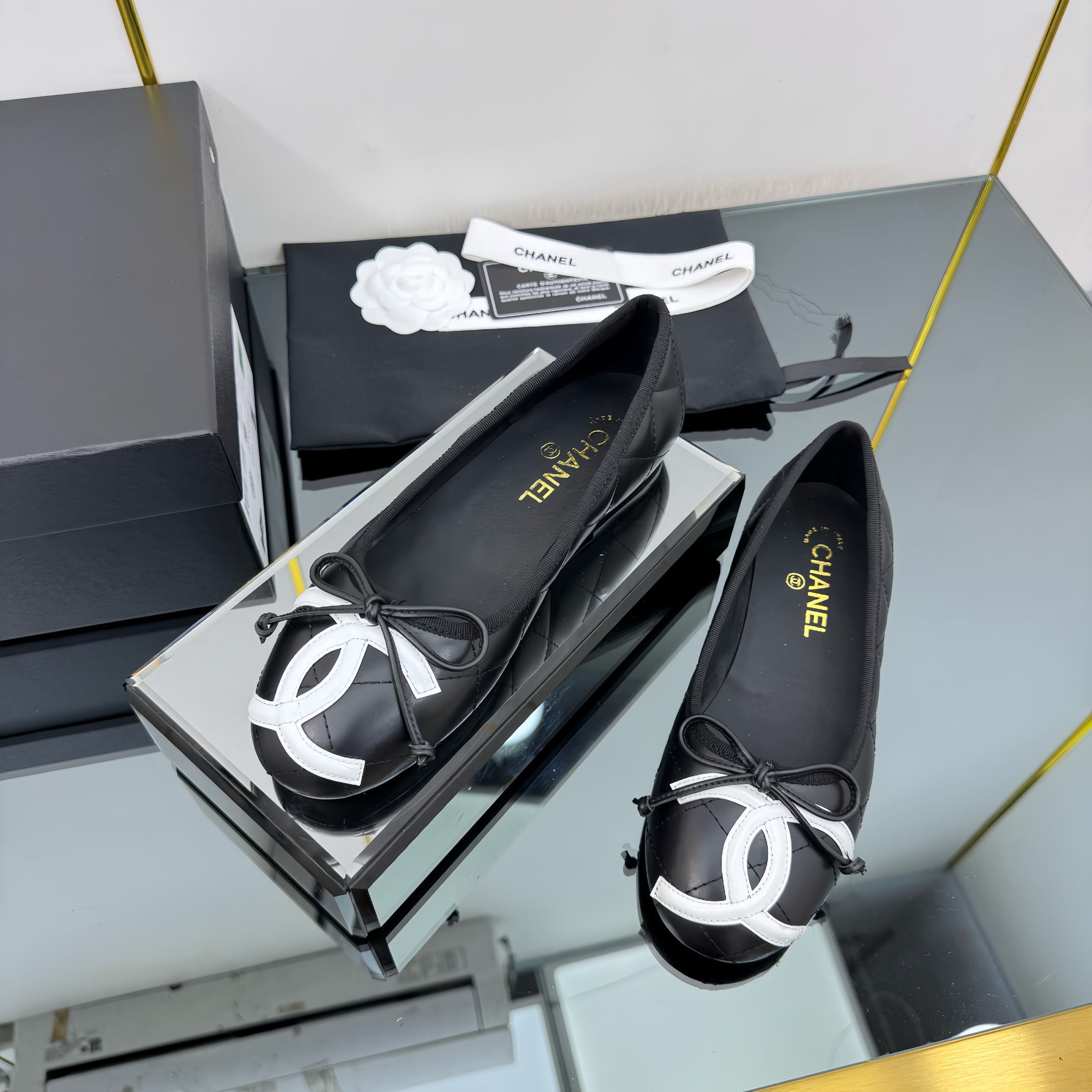 CC 2026 Cambon Ballet Flat Quilted Calfskin
