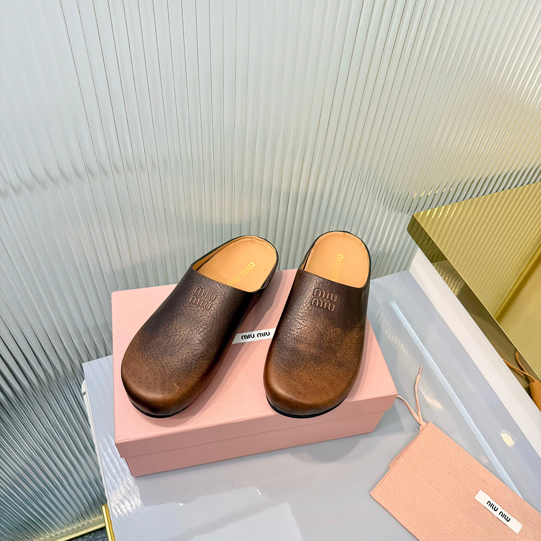 Miumiu 2026 Palisander Mule Leather 924340