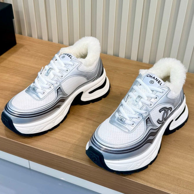 Chanel 2026 Chunky Sneakers Mesh Sheepskin 986935