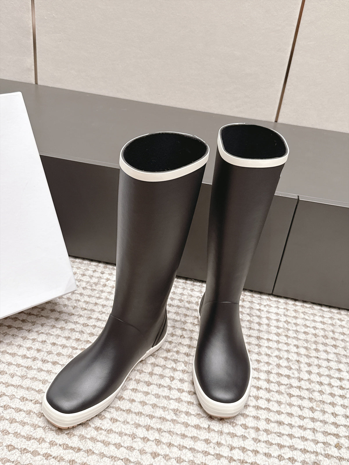 Celine 2026 Flat Rain Boots Rubber 990650