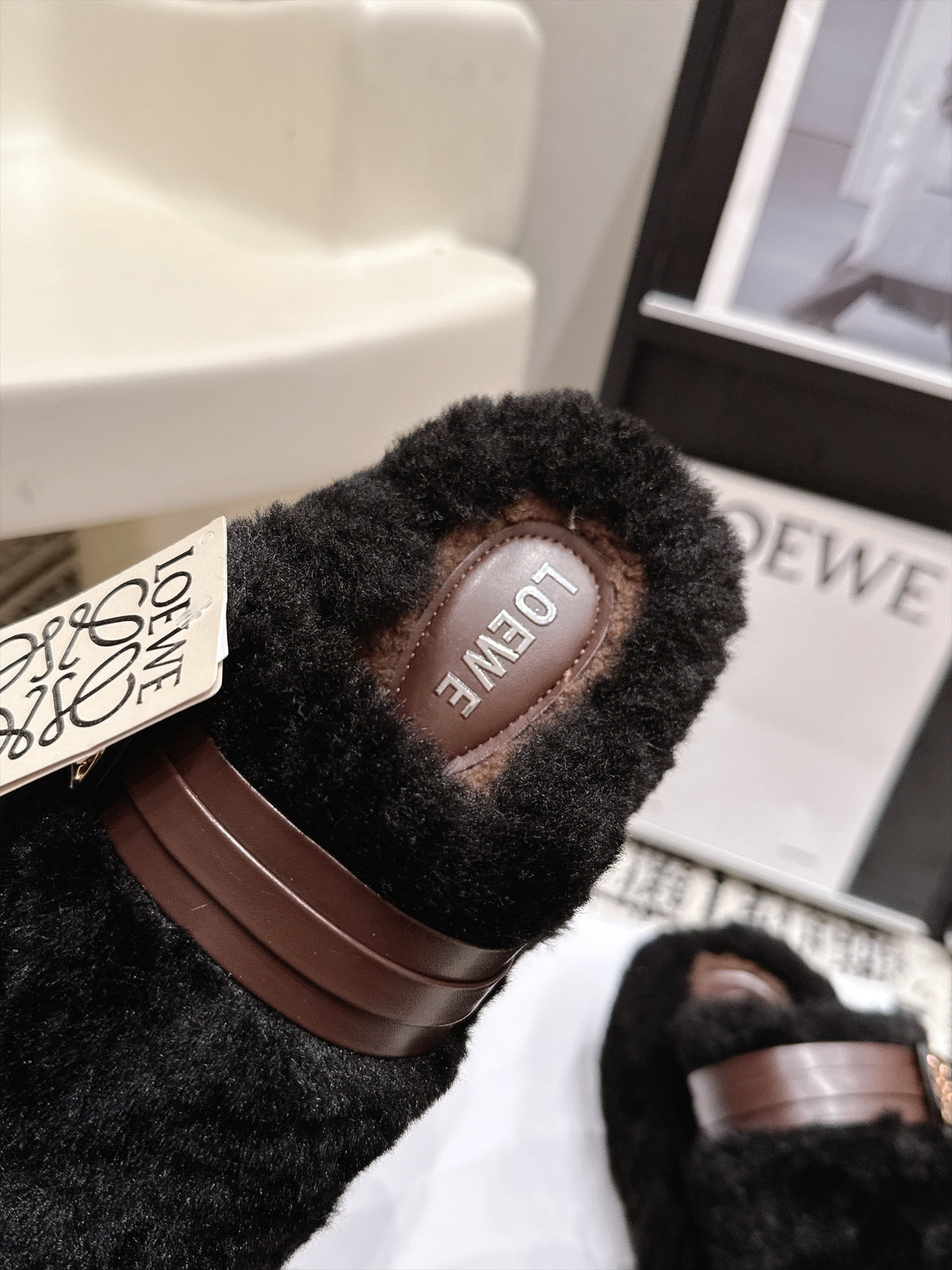 Loewe 2026 Thick-Soled Boken Mule Wool 138042