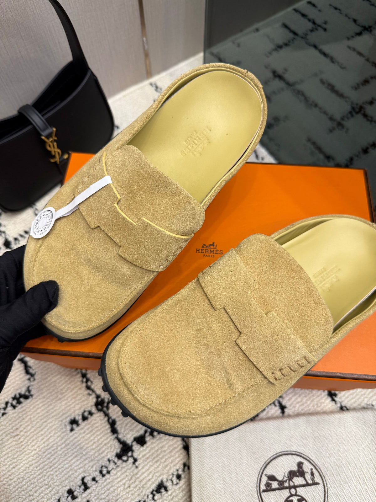 Hermes 2026 Mix Flat Mule Suede 179499