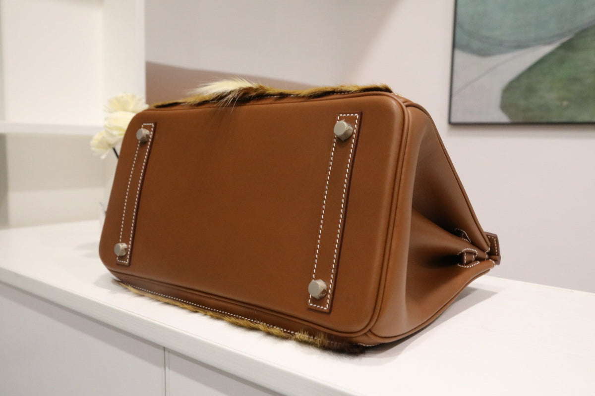High-end Hermes 2026 Birkin 30cm Bag Golden Brown Leather/Horsehair