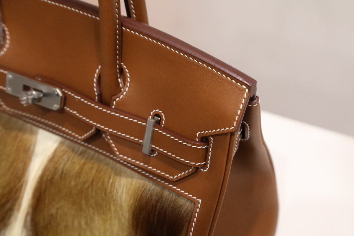 High-end Hermes 2026 Birkin 30cm Bag Golden Brown Leather/Horsehair