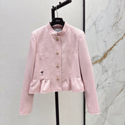 CD 25 Stand-up Collar Jacket Wool And Cotton