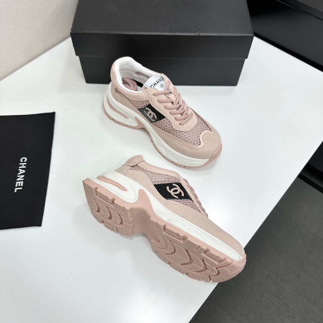 Channel 2026 Chunky Sneaker 5mm Mesh Suede Calfskin 894908