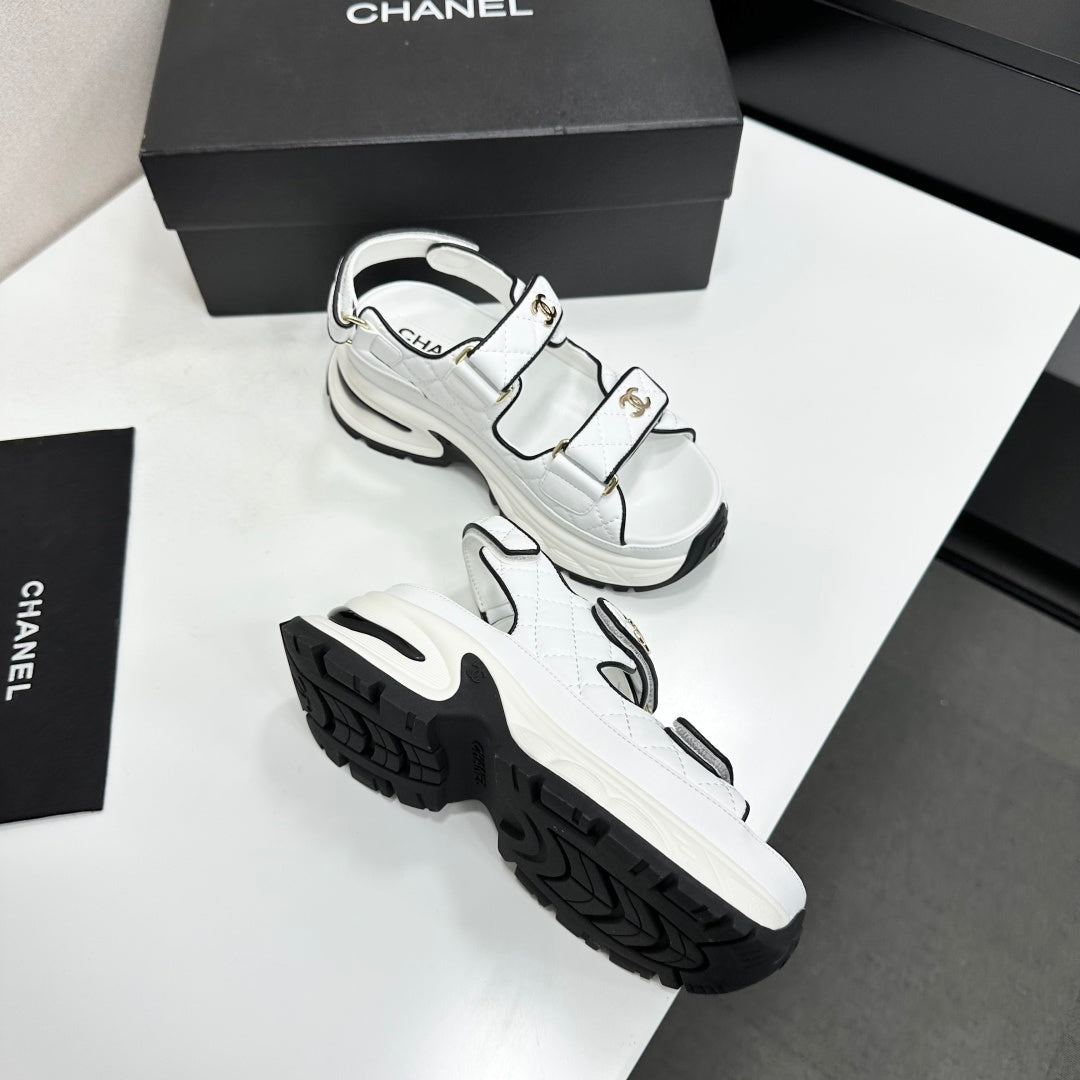 Channel 2026 Chunky Sport Sandals 65mm Patent Calfskin 894909