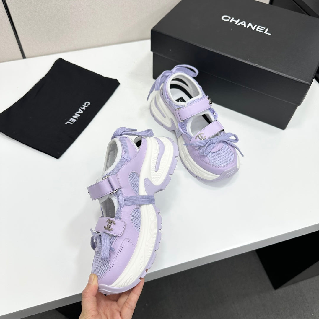 Channel 2026 Premium Casual Sneakers 55mm Mesh Calfskin 894895
