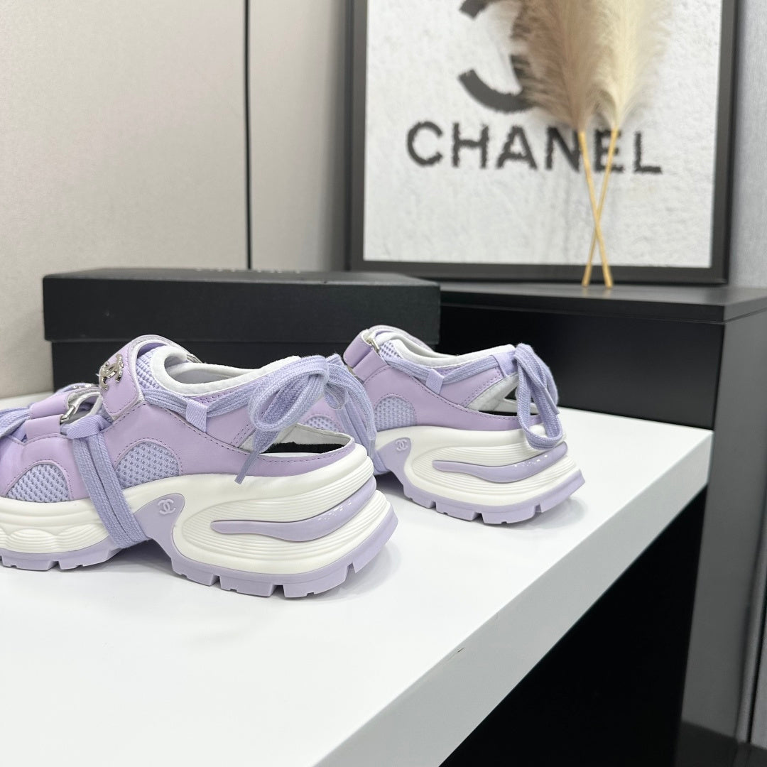 Channel 2026 Premium Casual Sneakers 55mm Mesh Calfskin 894895