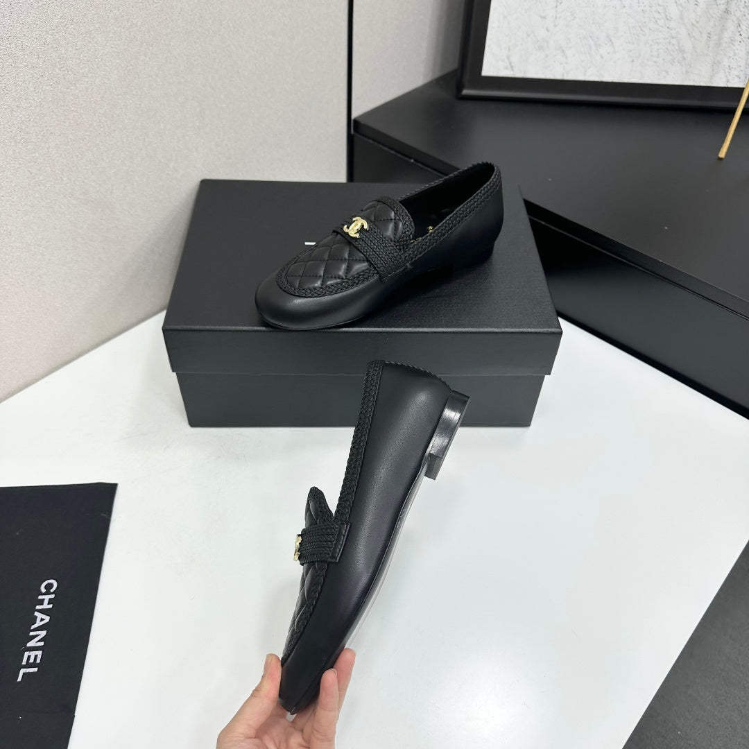 Chanel 2026 Slip-on Loafers Tweed Leather 944486