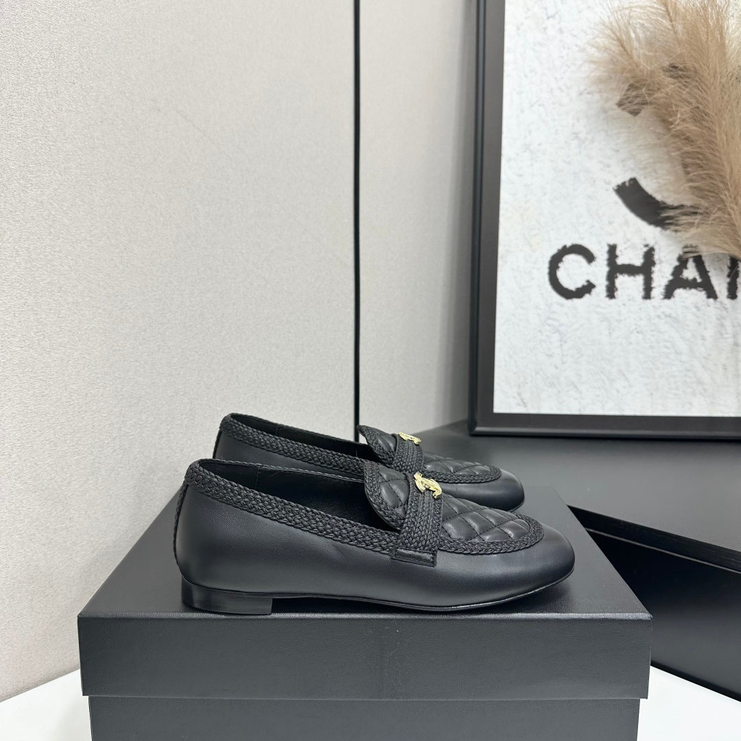 Chanel 2026 Slip-on Loafers Tweed Leather 944486