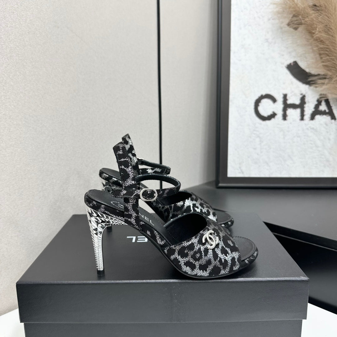 Chanel 2026 High-heeled Sandals 80mm Leather 944611