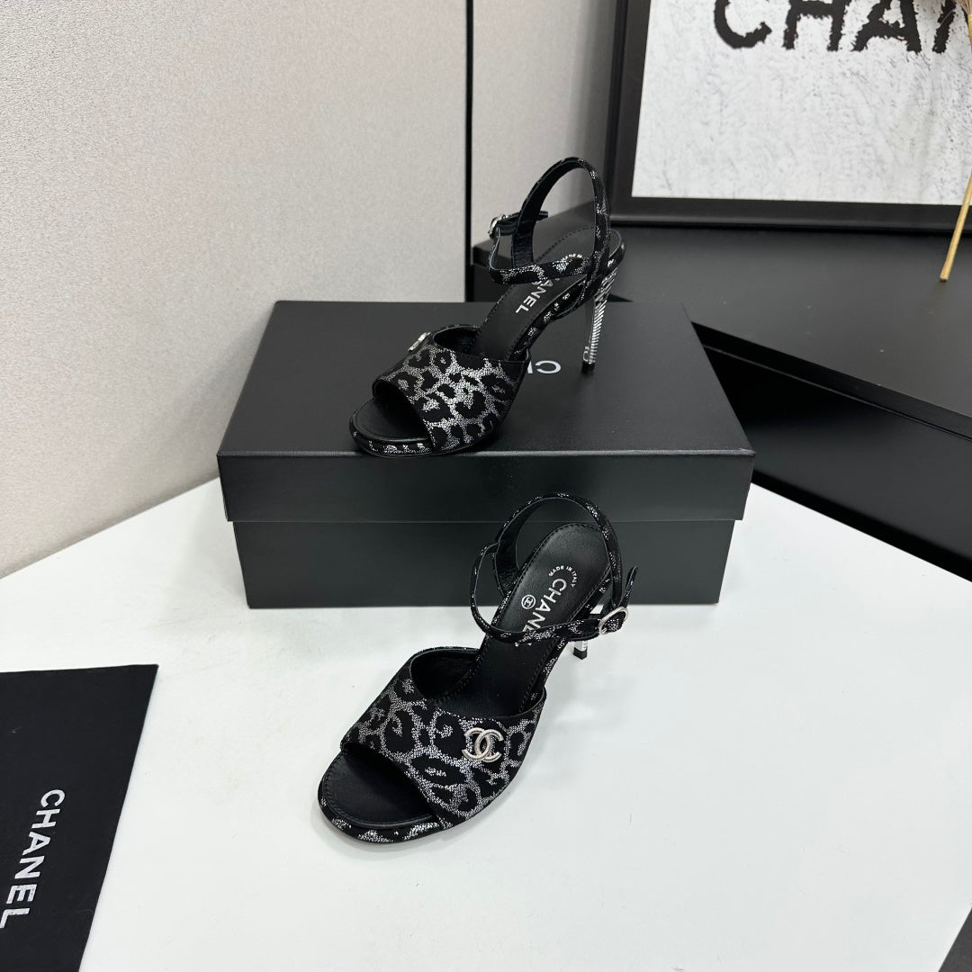 Chanel 2026 High-heeled Sandals 80mm Leather 944611