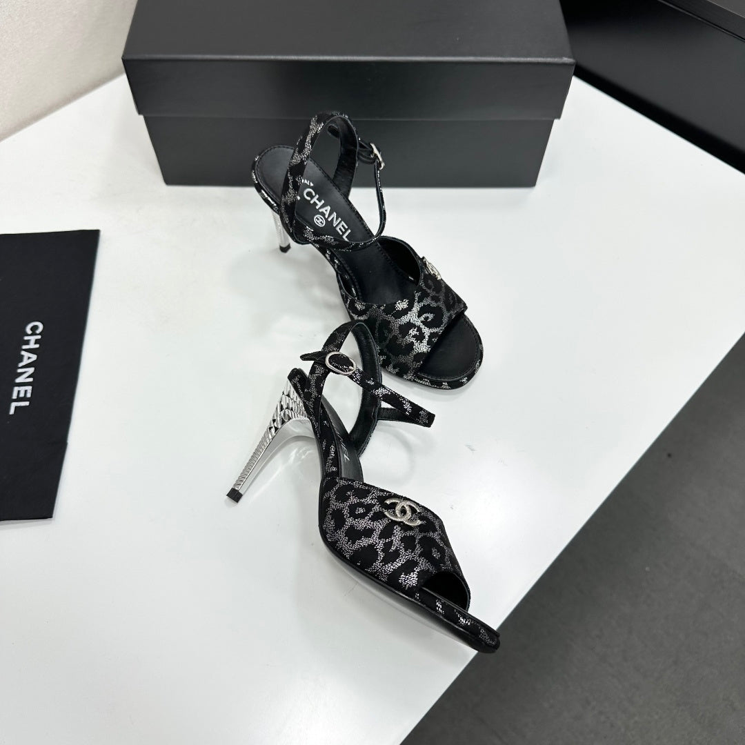 Chanel 2026 High-heeled Sandals 80mm Leather 944611