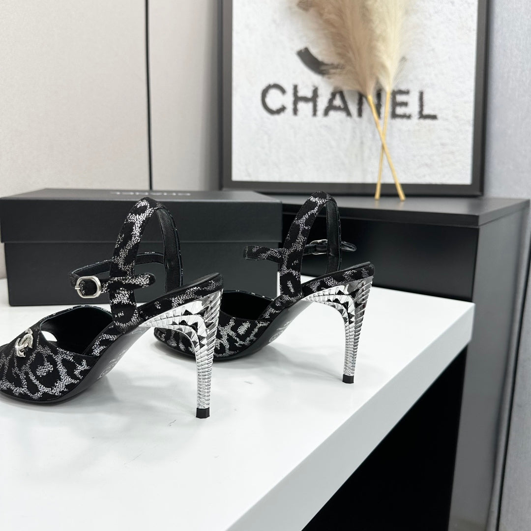 Chanel 2026 High-heeled Sandals 80mm Leather 944611