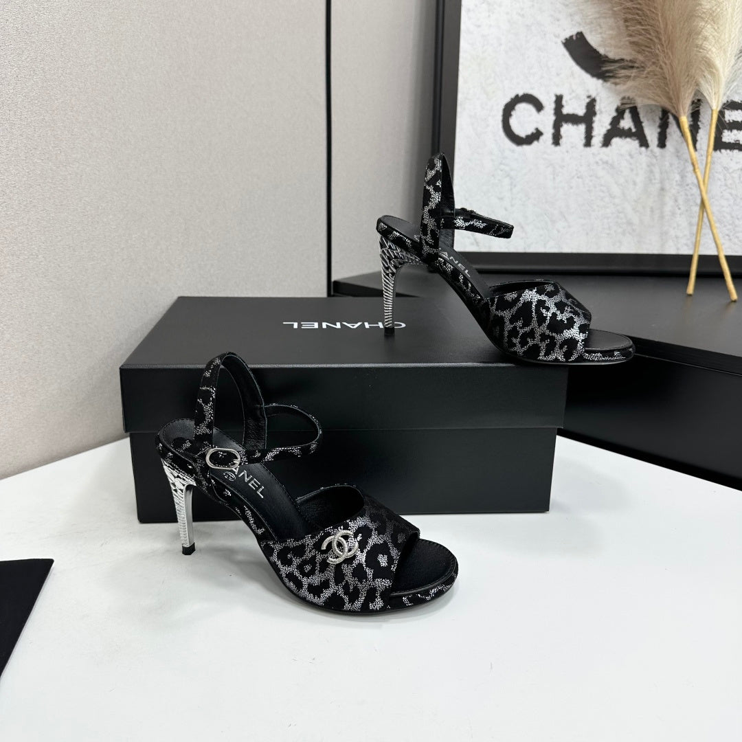 Chanel 2026 High-heeled Sandals 80mm Leather 944611