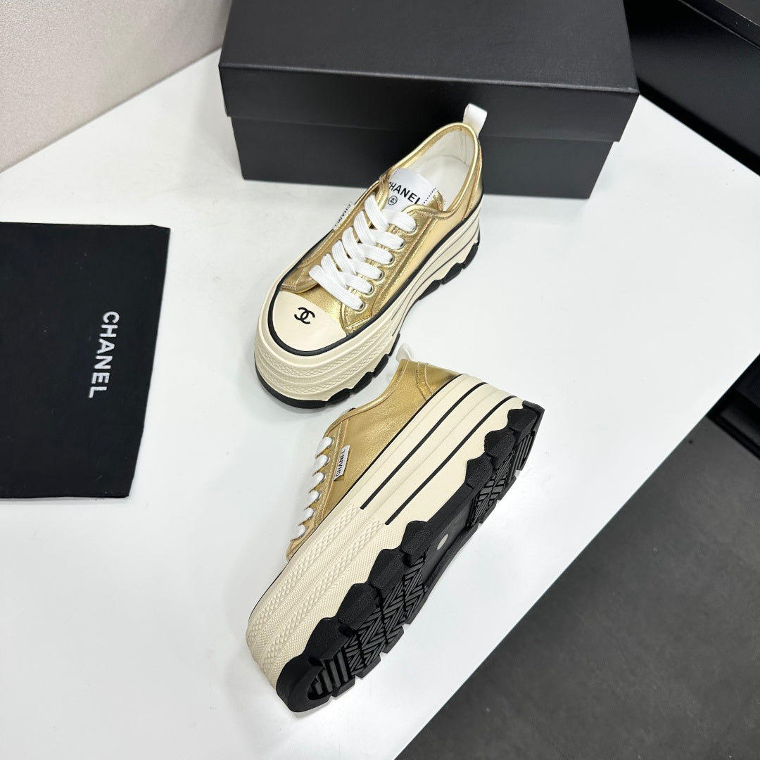 Chanel 2026 Chunky Metallic Sneakers Cowhide 985829