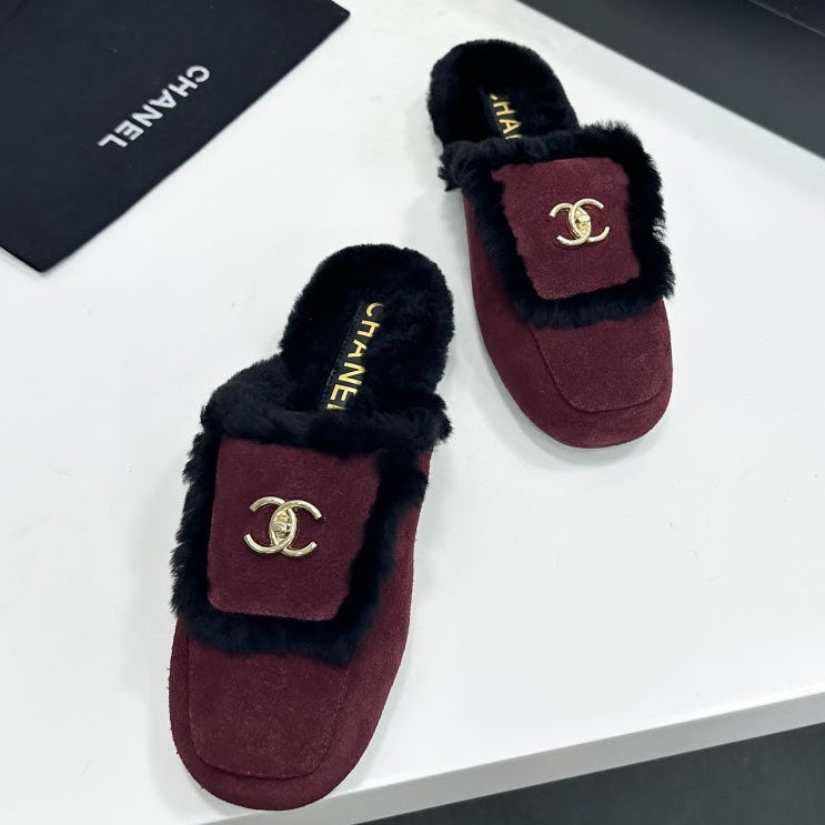 Chanel 2026 Double C Mule Suede Cowhide 985898