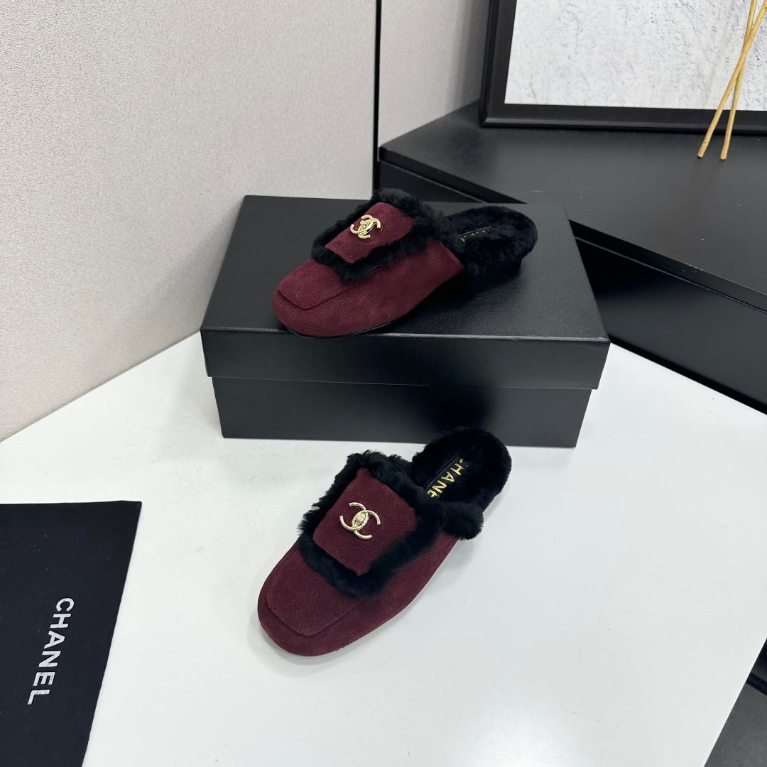 Chanel 2026 Double C Mule Suede Cowhide 985898
