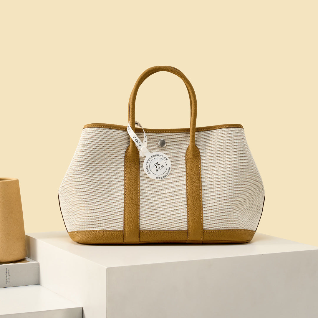 High-end Hermes 2026 Garden Party 30cm Bag Dutch Leather Canvas