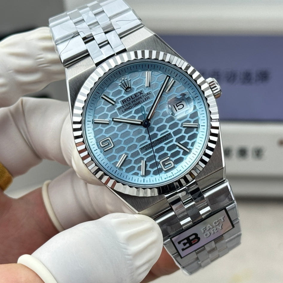 Rolex Land-Dweller Ice Blue Dial