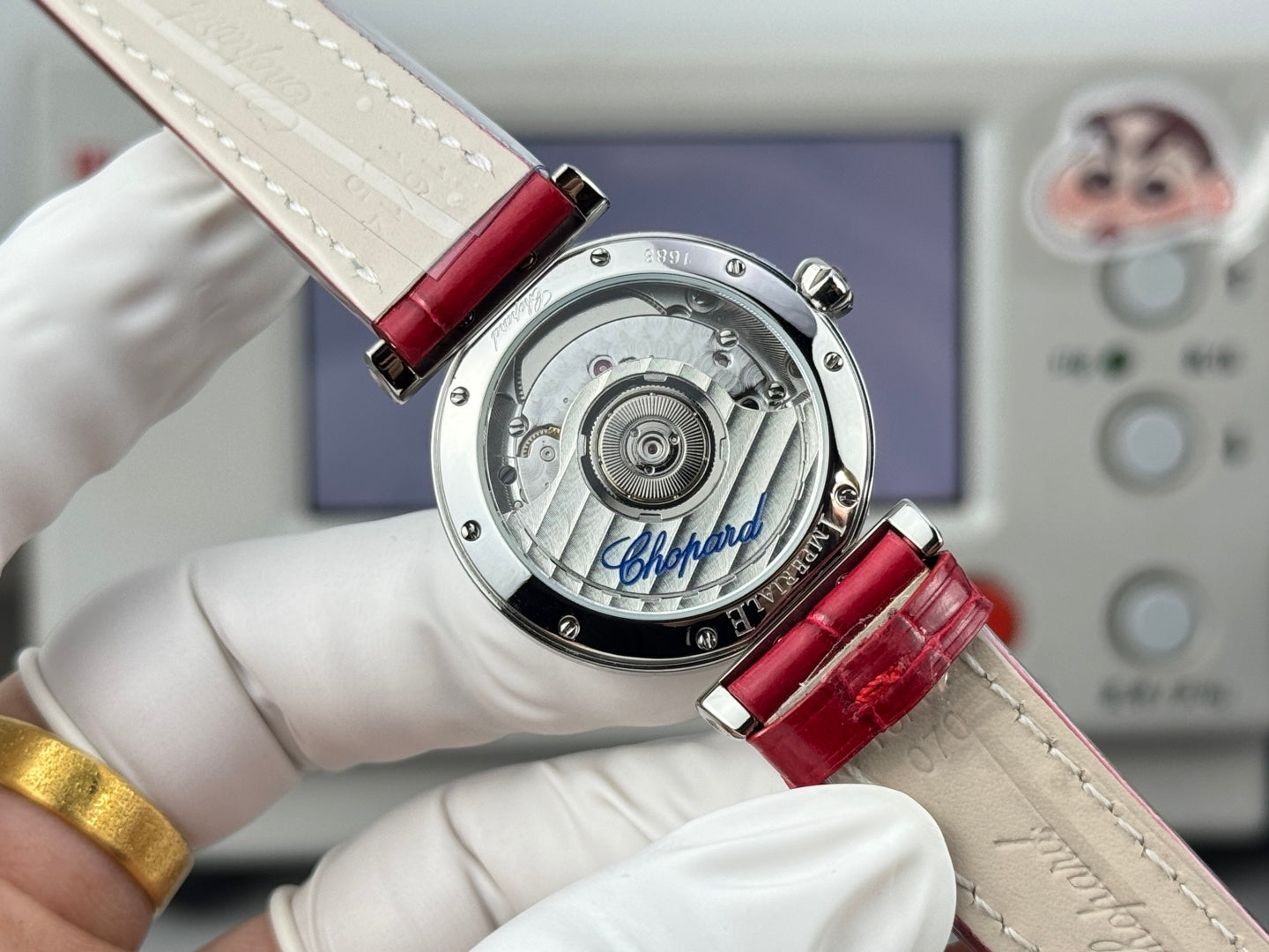 Chopard Imperiale 29mm Sliver Case Burgundy Crocodial Leather