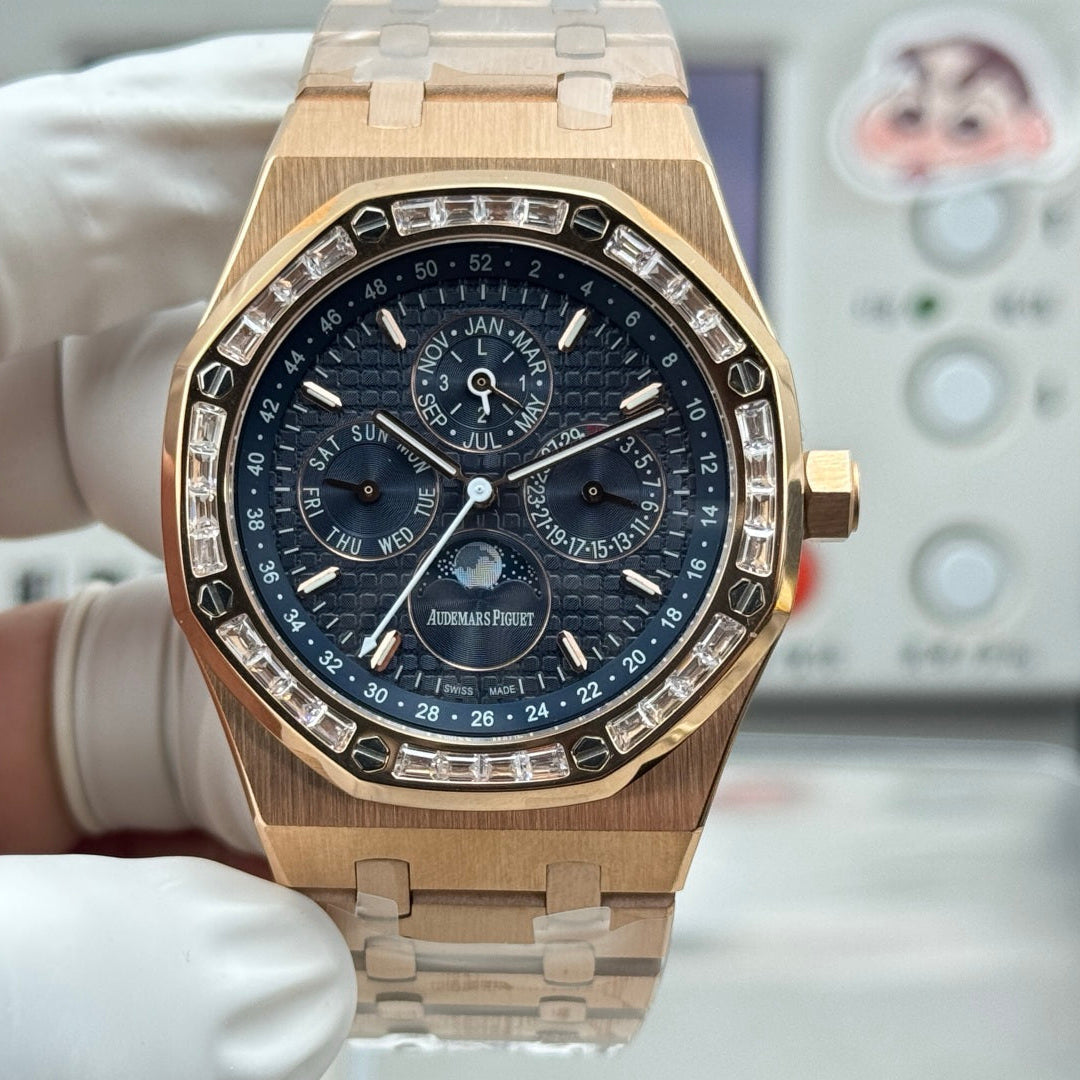 Audemars Piguet Royal Oak Perpetual Calendar 41mm Rose Gold Dark Blue Dial