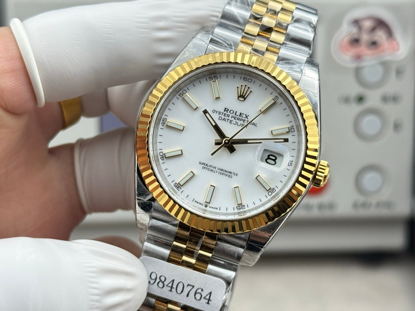 Rolex Datejust 36mm Gold Steel Case White Dial