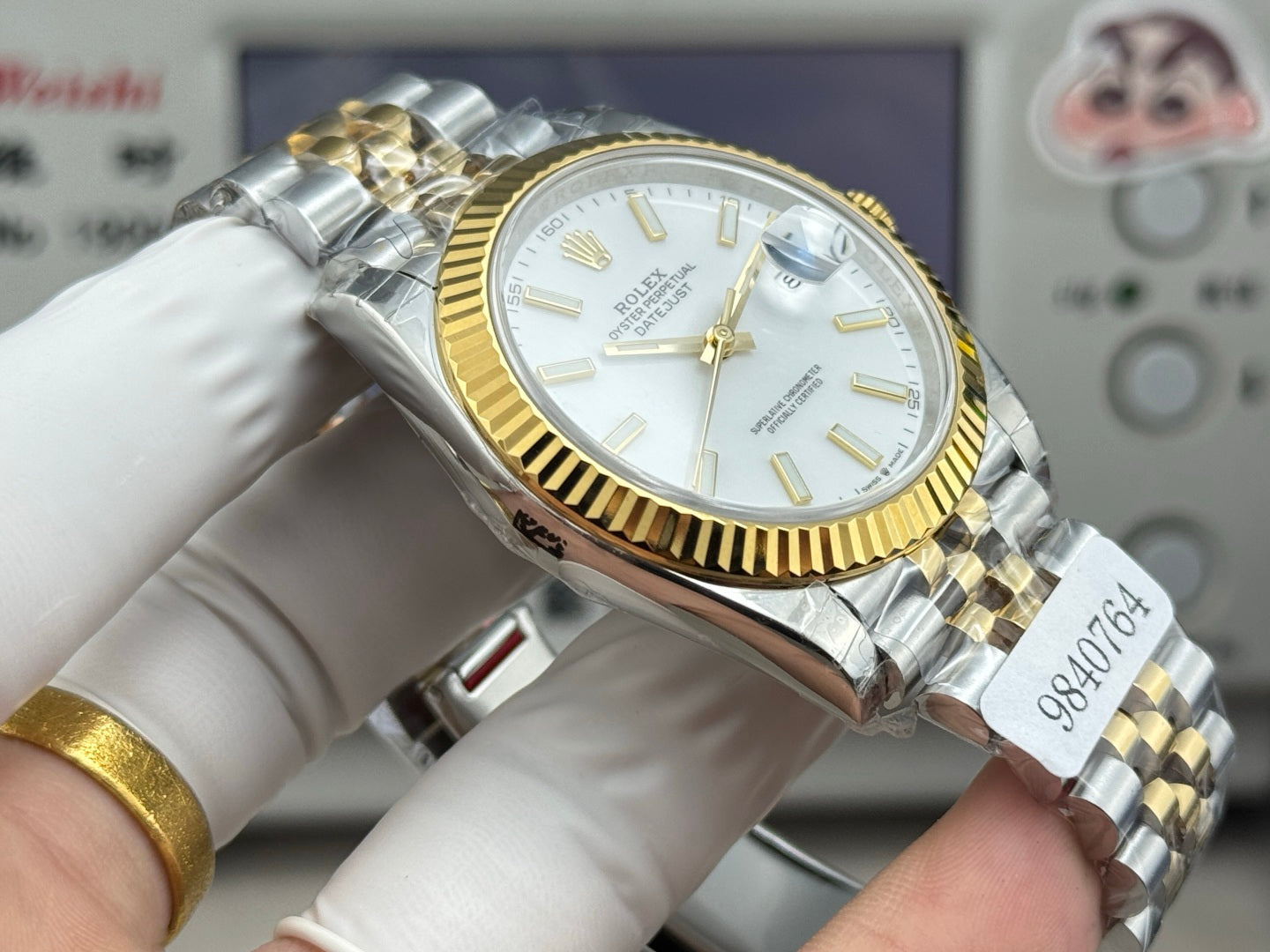 Rolex Datejust 36mm Gold Steel Case White Dial