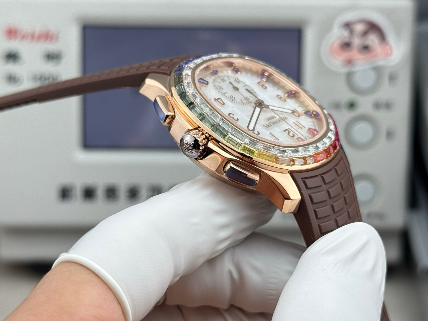Patek Philippe Aquanaut Luce “Rainbow” Chronograph 40mm Brown Rubber Strap