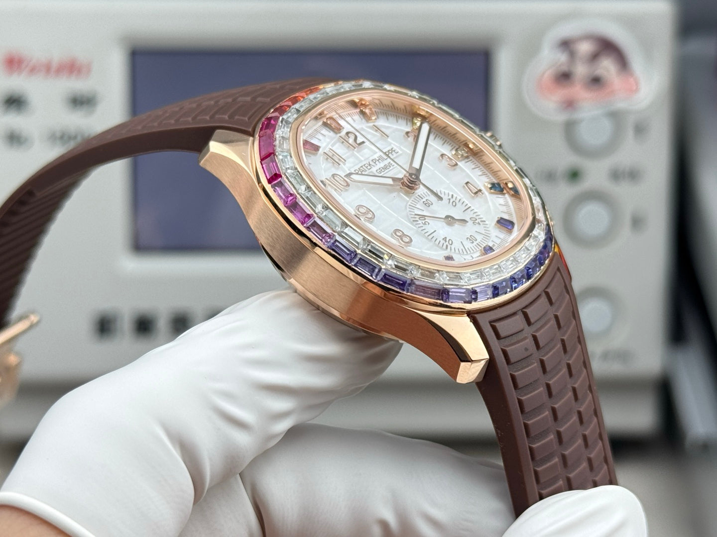 Patek Philippe Aquanaut Luce “Rainbow” Chronograph 40mm Brown Rubber Strap