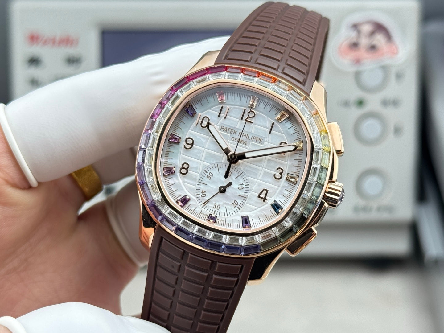 Patek Philippe Aquanaut Luce “Rainbow” Chronograph 40mm Brown Rubber Strap
