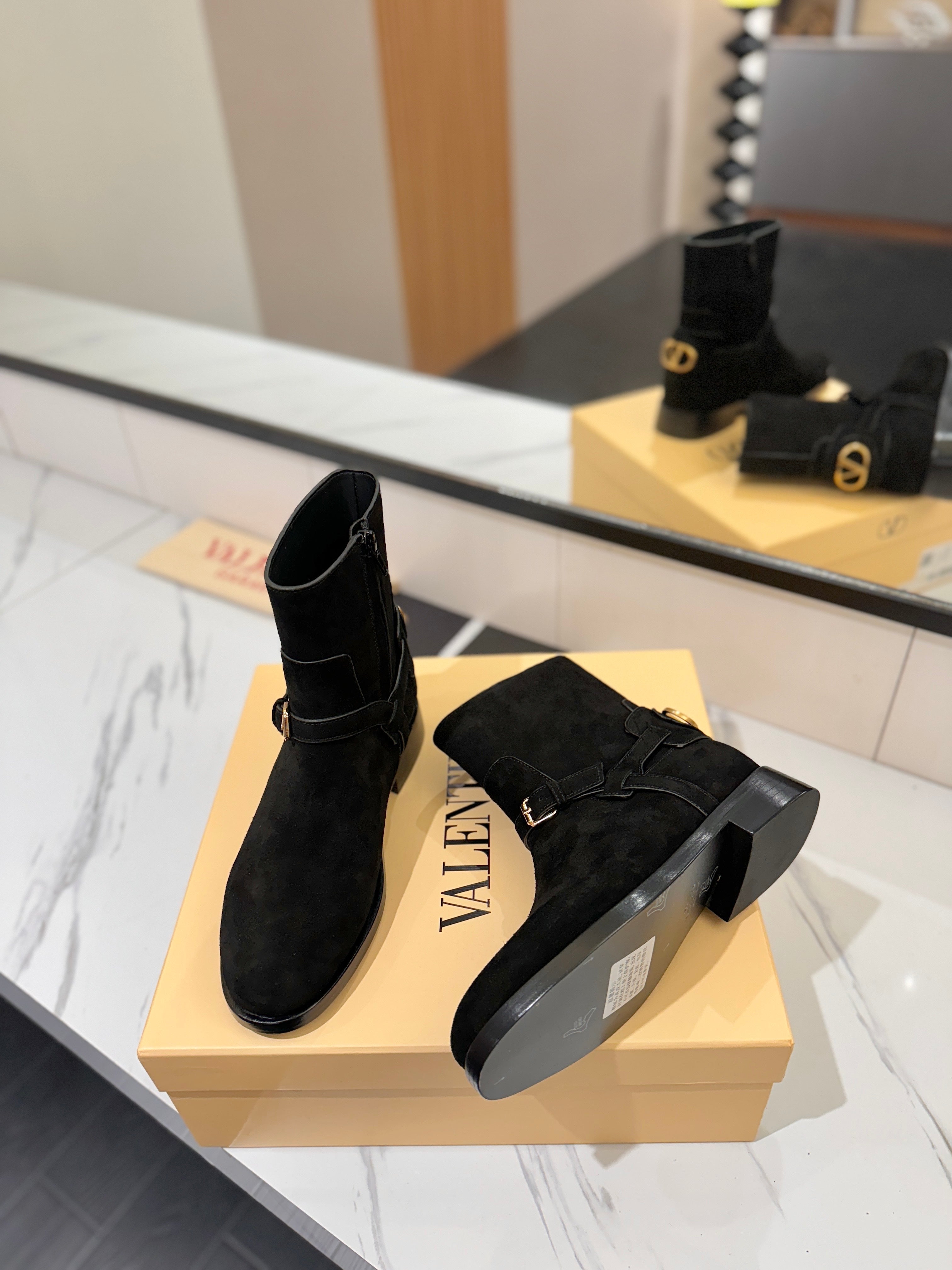 Valentino 2025 Pattie Boot Black Suede 560744