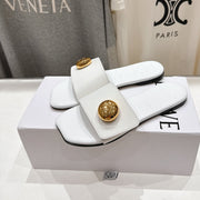 Loewe 25 Pebble Slide White Calfskin