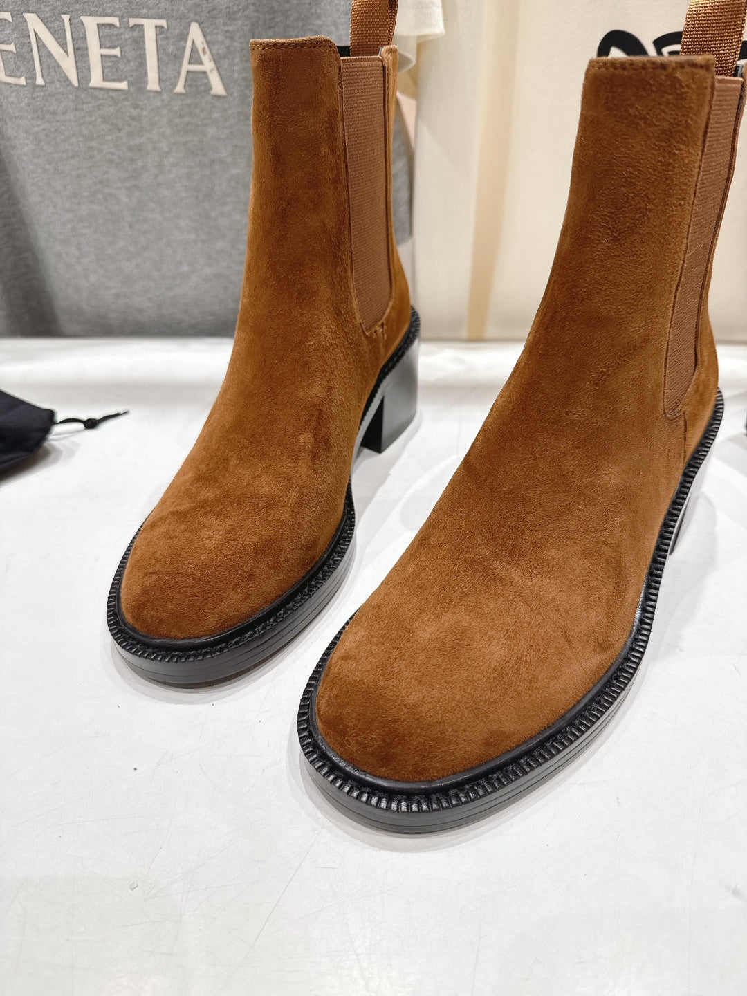 YSL 2025 Short Boot Brown Suede 567584