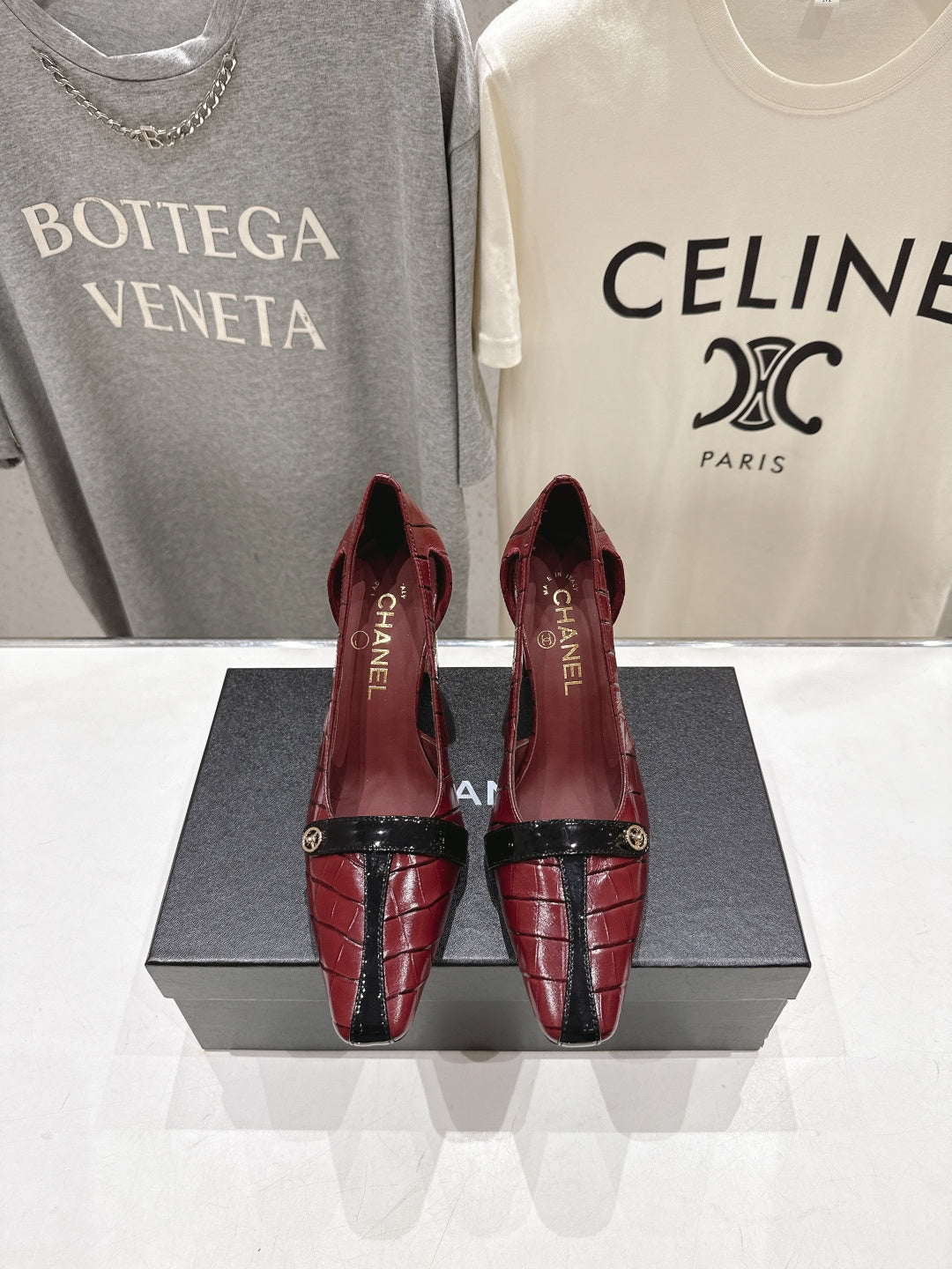 Channel 2026 Embossed Patent Calfskin 85mm Pumps 896437
