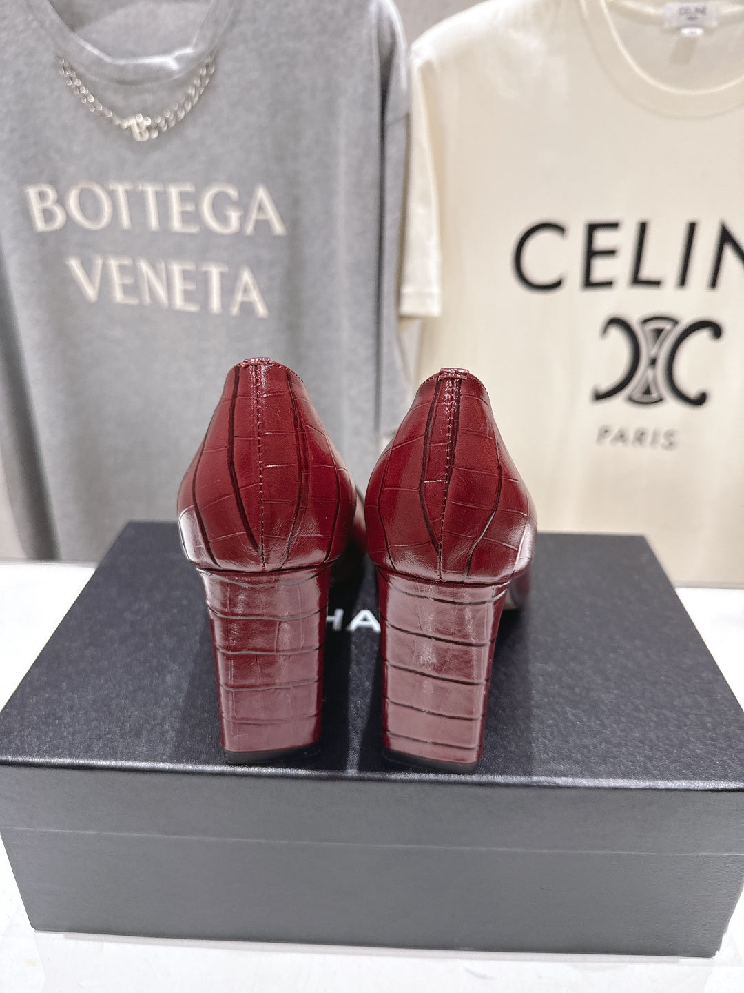 Channel 2026 Embossed Patent Calfskin 85mm Pumps 896450